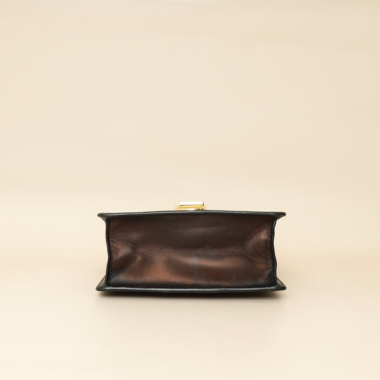 Gucci Black Sylvie Mini Chain Shoulder Bag-Gucci-THE CLOSET