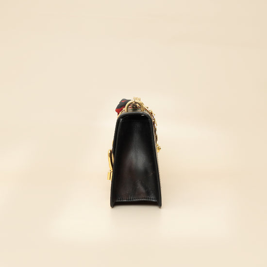 Gucci Black Sylvie Mini Chain Shoulder Bag-Gucci-THE CLOSET