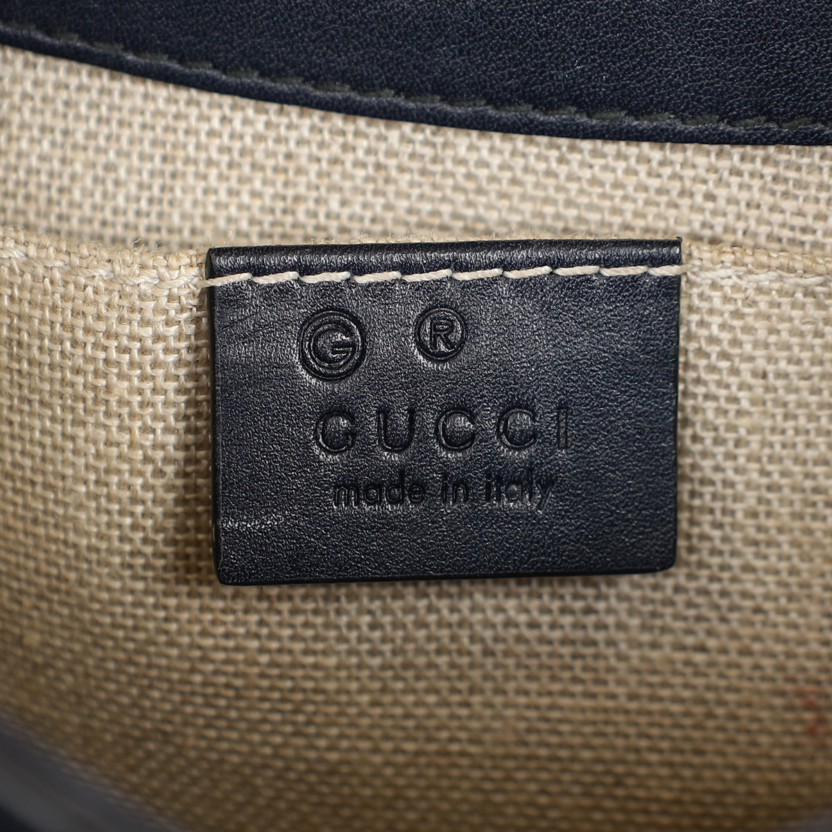 Gucci Navy Blue Guccissima Mini Emily Bag