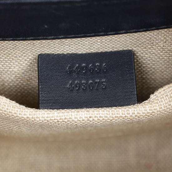 Gucci Navy Blue Guccissima Mini Emily Bag