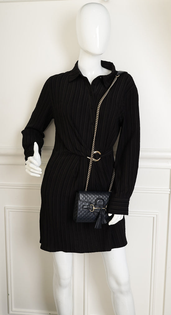 Gucci Navy Blue Guccissima Mini Emily Bag