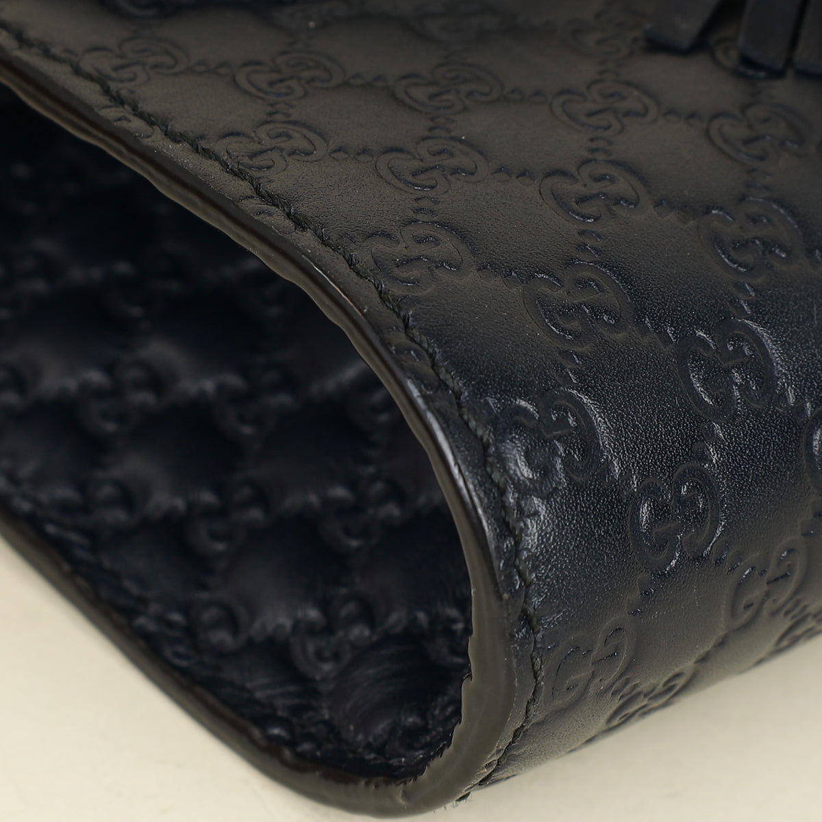 Gucci Navy Blue Guccissima Mini Emily Bag