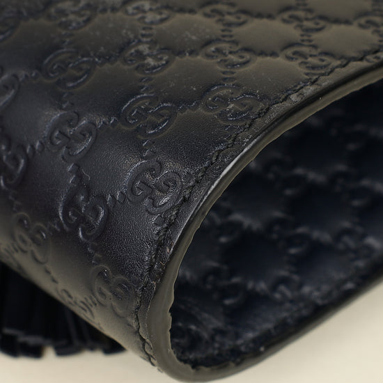 Gucci Navy Blue Guccissima Mini Emily Bag