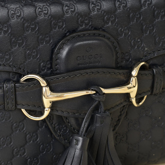 Gucci Navy Blue Guccissima Mini Emily Bag