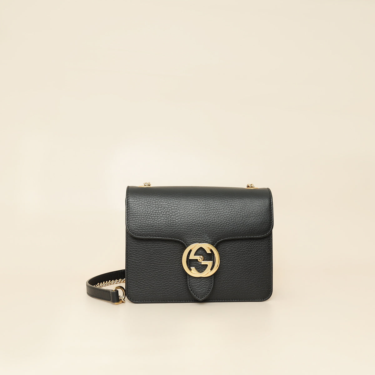 Gucci Black Interlocking G Chain Bag-Gucci-THE CLOSET