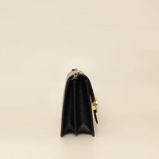Gucci Black Interlocking G Chain Bag-Gucci-THE CLOSET