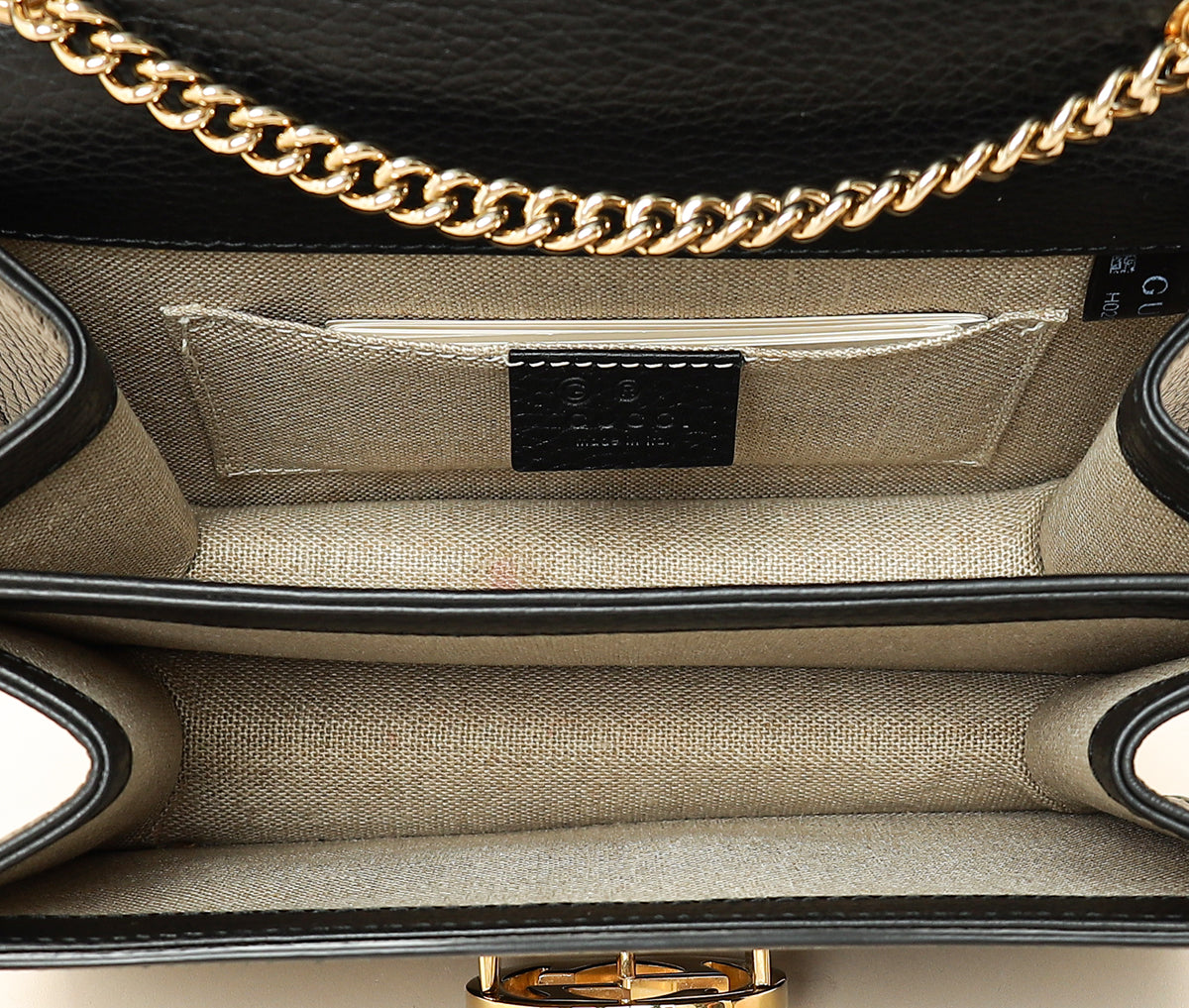 Gucci Black Interlocking G Chain Bag-Gucci-THE CLOSET