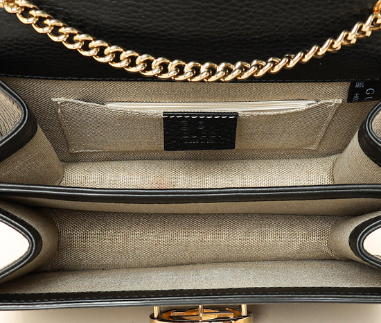 Gucci Black Interlocking G Chain Bag-Gucci-THE CLOSET