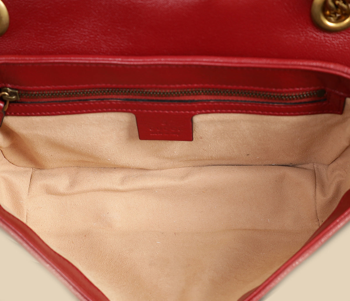 Gucci Black Torchon GG Marmont Medium Shoulder Bag