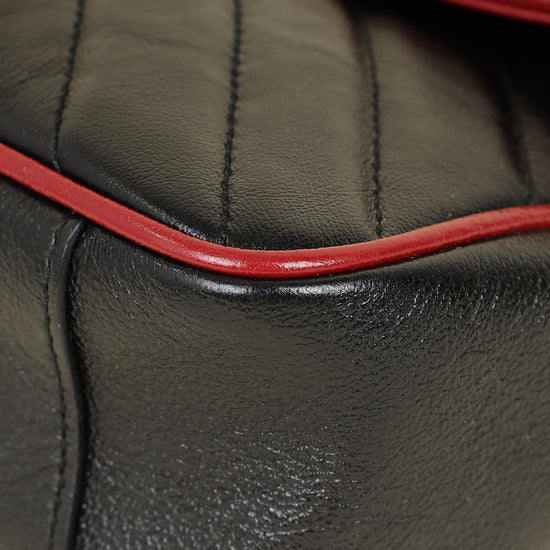 Gucci Black Torchon GG Marmont Medium Shoulder Bag