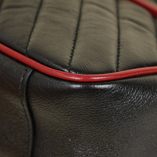 Gucci Black Torchon GG Marmont Medium Shoulder Bag