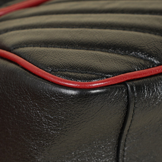 Gucci Black Torchon GG Marmont Medium Shoulder Bag