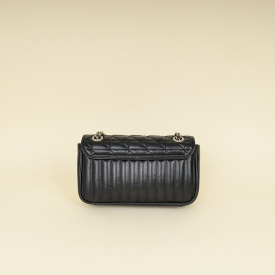 Gucci Black Mix Quilt GG Marmont Medium Shoulder Bag