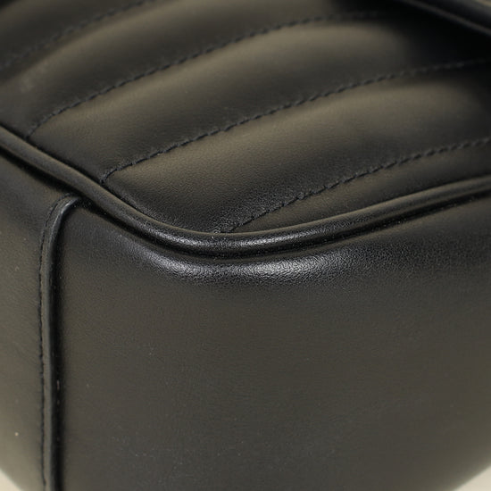 Gucci Black Mix Quilt GG Marmont Medium Shoulder Bag