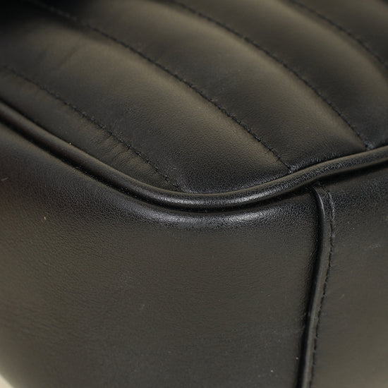 Gucci Black Mix Quilt GG Marmont Medium Shoulder Bag