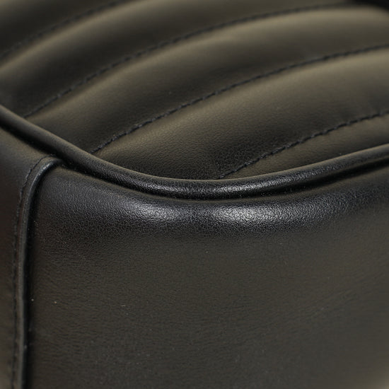 Gucci Black Mix Quilt GG Marmont Medium Shoulder Bag