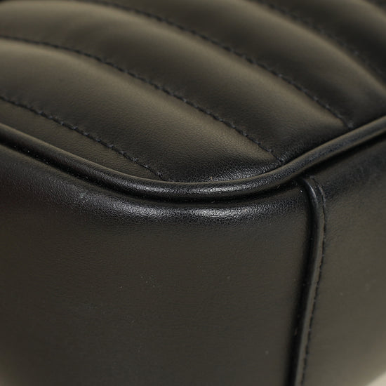 Gucci Black Mix Quilt GG Marmont Medium Shoulder Bag