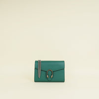 Gucci Green Crystal Dionysus Mini Chain Wallet