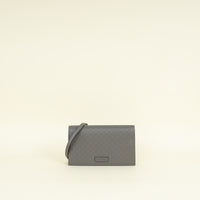 Gucci Grey Micro Guccissima Strap Wallet