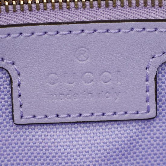 Gucci Lilac GG Denim GG Marmont Medium Shoulder Bag-Gucci-THE CLOSET