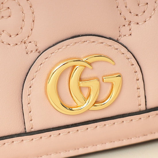 Gucci Light Pink GG Matelasse Wallet on Chain-Gucci-THE CLOSET