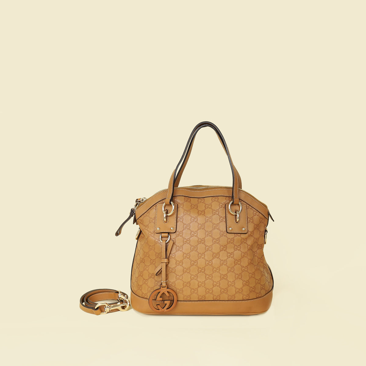 Gucci Brown GG Guccissima Dome Satchel Bag
