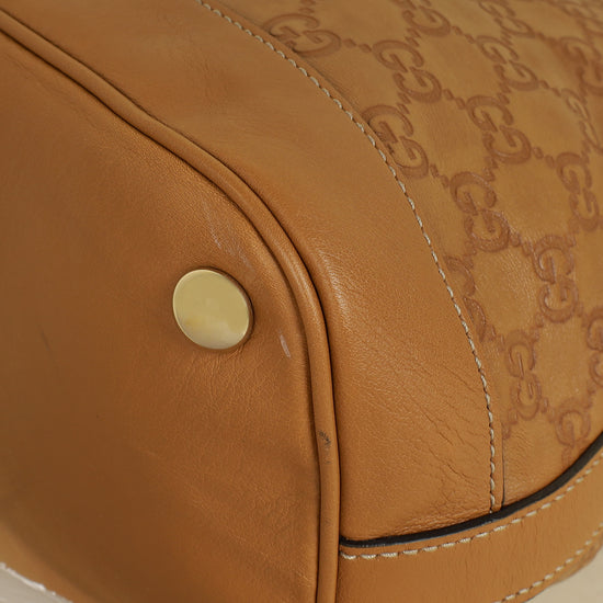 Gucci Brown GG Guccissima Dome Satchel Bag