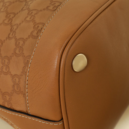 Gucci Brown GG Guccissima Dome Satchel Bag