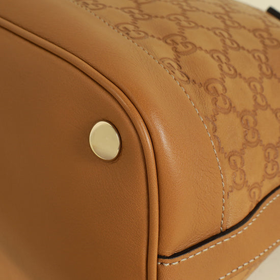 Gucci Brown GG Guccissima Dome Satchel Bag
