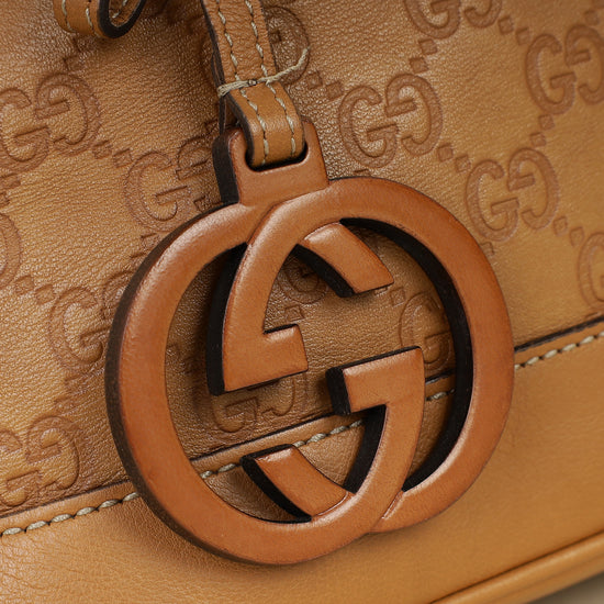 Gucci Brown GG Guccissima Dome Satchel Bag