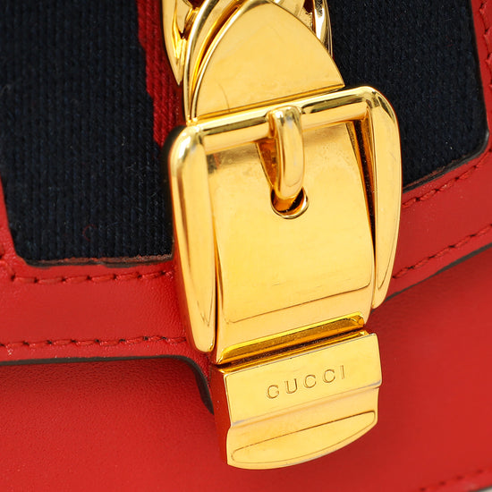 Gucci Red Super Mini Sylvie Chain Bag-Gucci-THE CLOSET