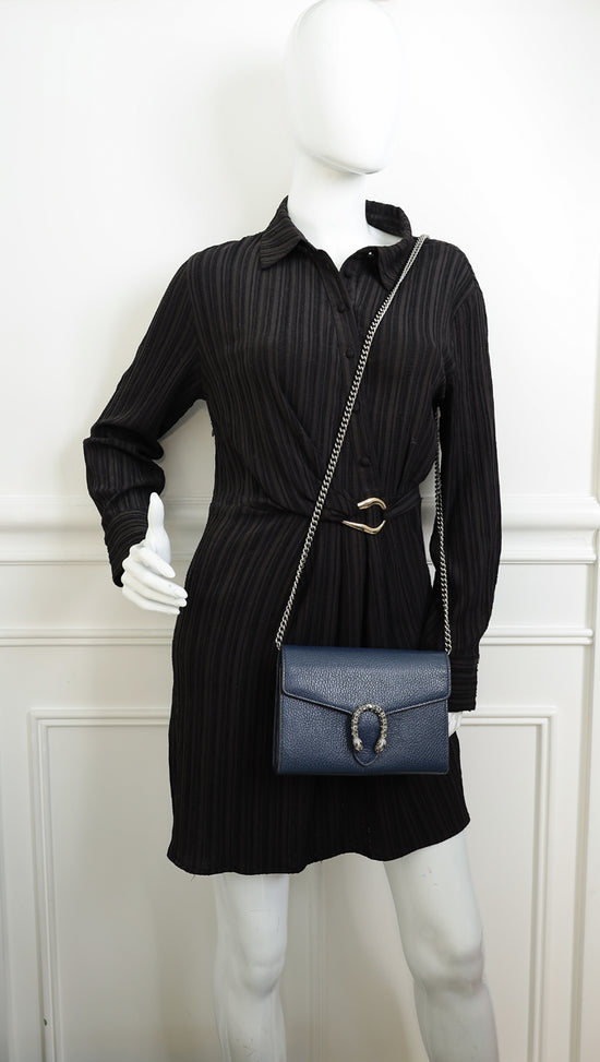 Gucci Navy Blue Dionysus Wallet On Chain