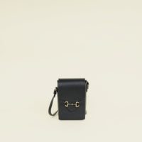 Gucci Black Vertical Horsebit 1955 Crossbody Bag
