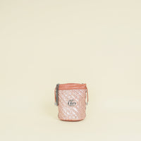 Gucci Peach Nude GG Marmont Sequin Bucket Bag