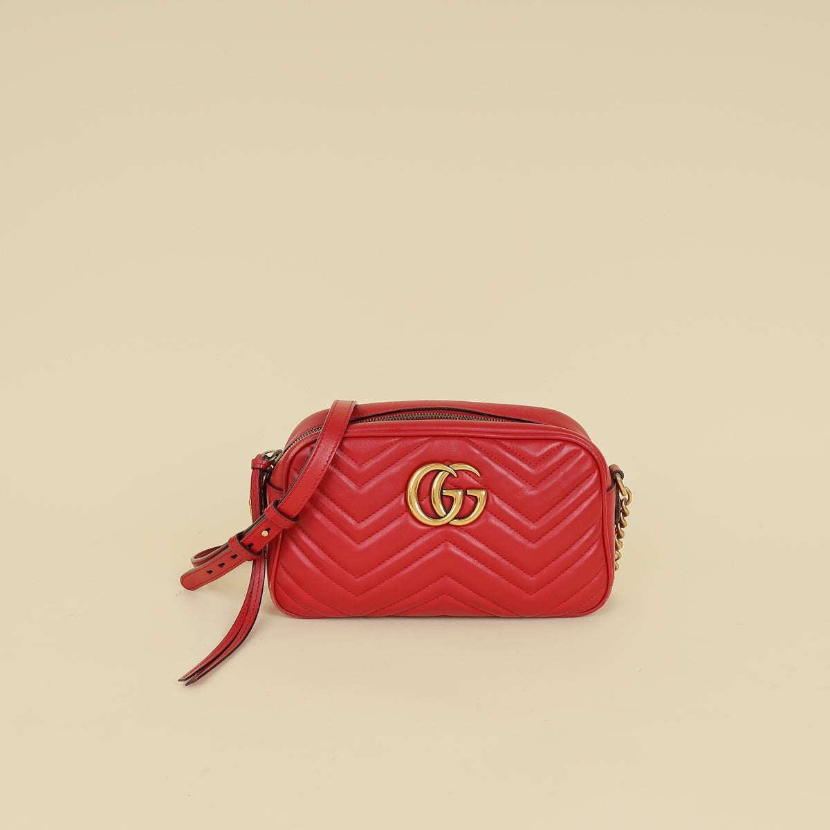 Gucci Red GG Marmont Camera Small Bag-Gucci-THE CLOSET