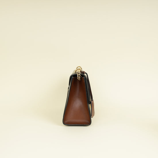 Gucci Tricolor GG Supreme Padlock Medium Shoulder Bag