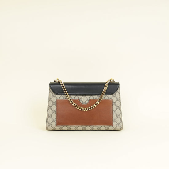 Gucci Tricolor GG Supreme Padlock Medium Shoulder Bag