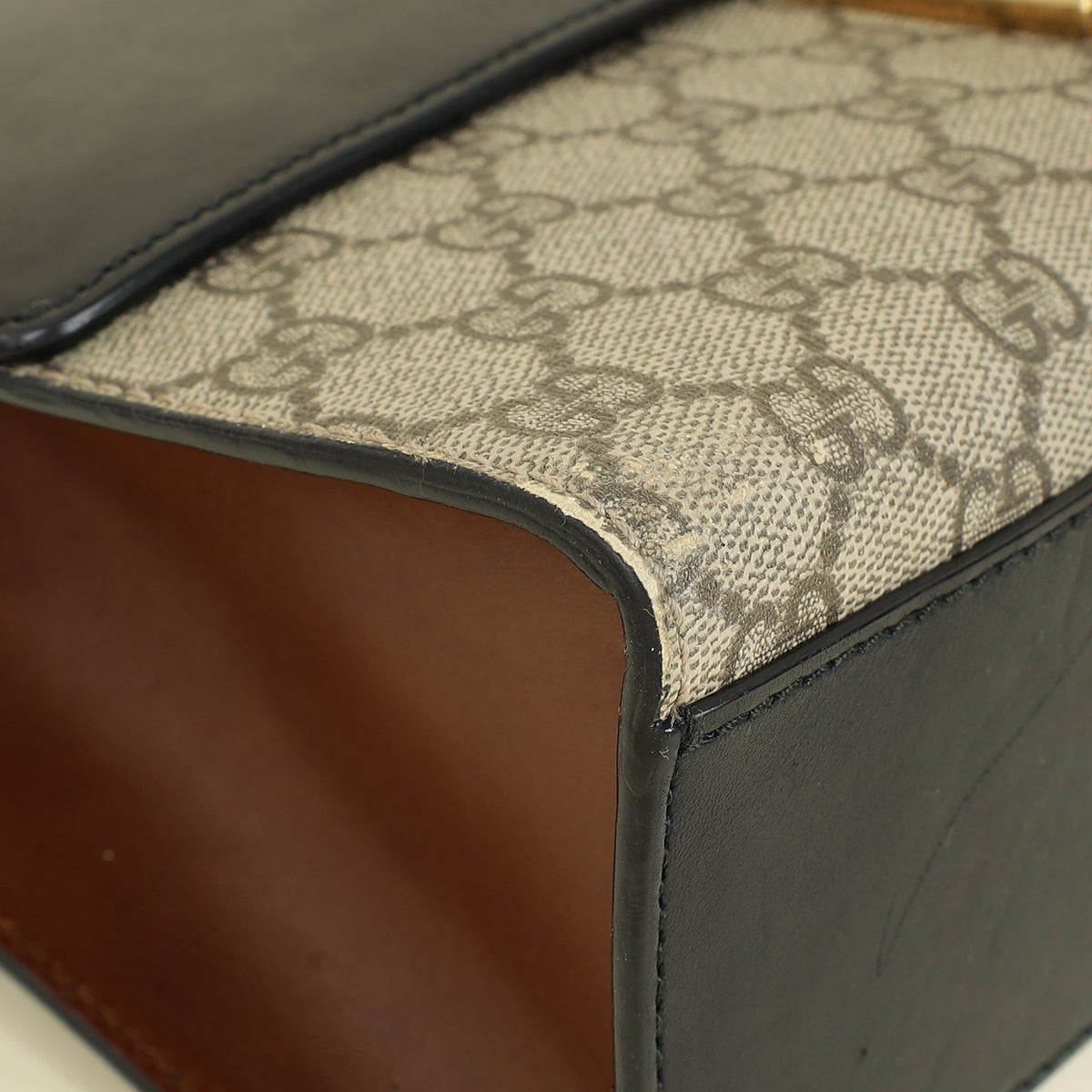 Gucci Tricolor GG Supreme Padlock Medium Shoulder Bag