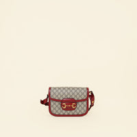 Gucci Bicolor GG Supreme Horsebit 1955 Medium Bag
