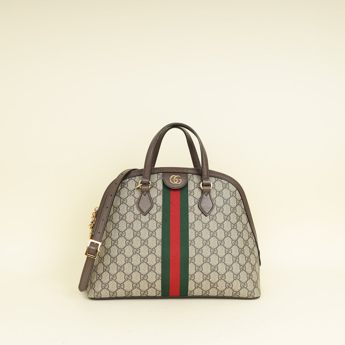 Gucci Bicolor GG Supreme Web Ophidia Top Handle Dome Bag