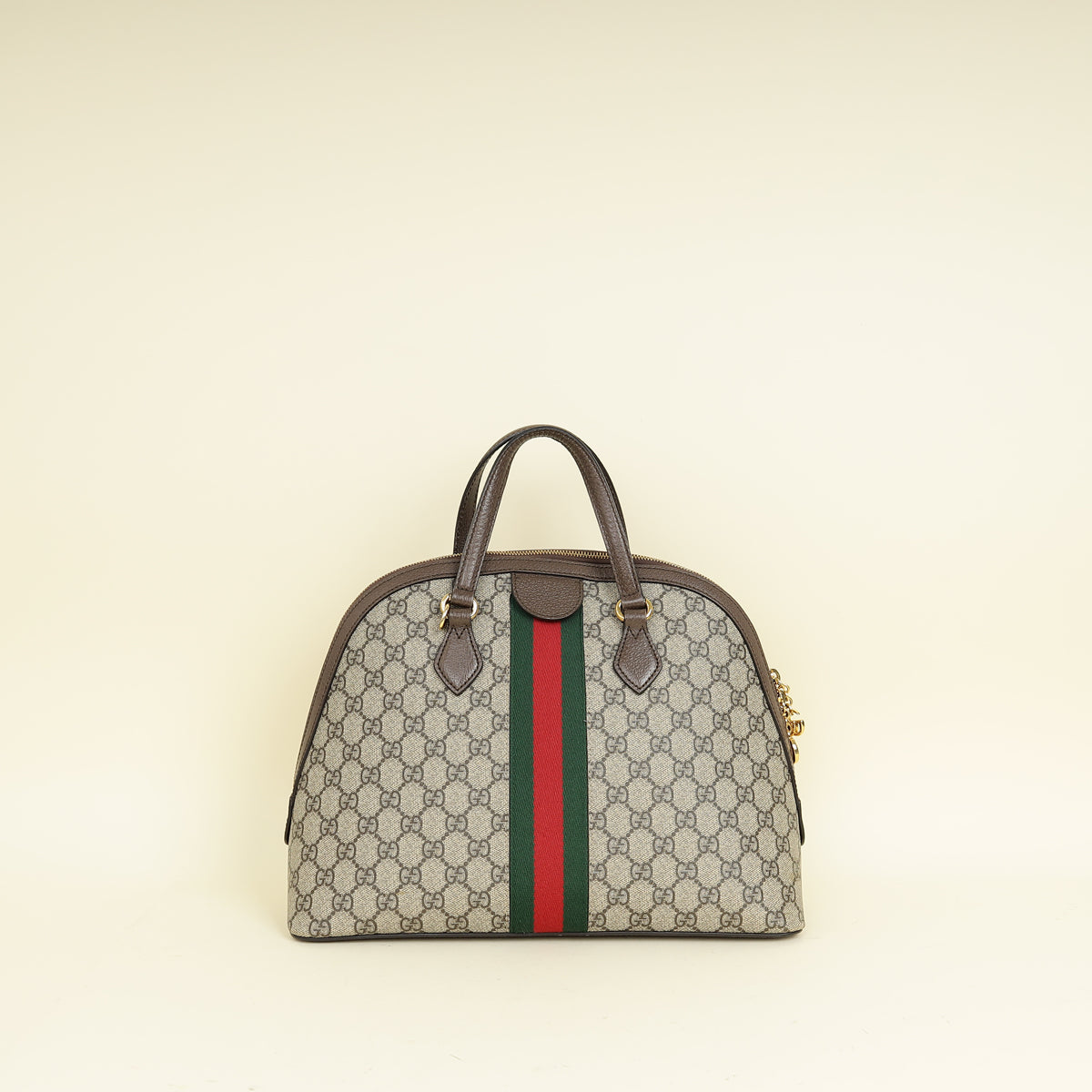 Gucci Bicolor GG Supreme Web Ophidia Top Handle Dome Bag