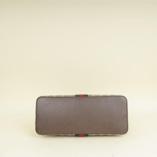 Gucci Bicolor GG Supreme Web Ophidia Top Handle Dome Bag