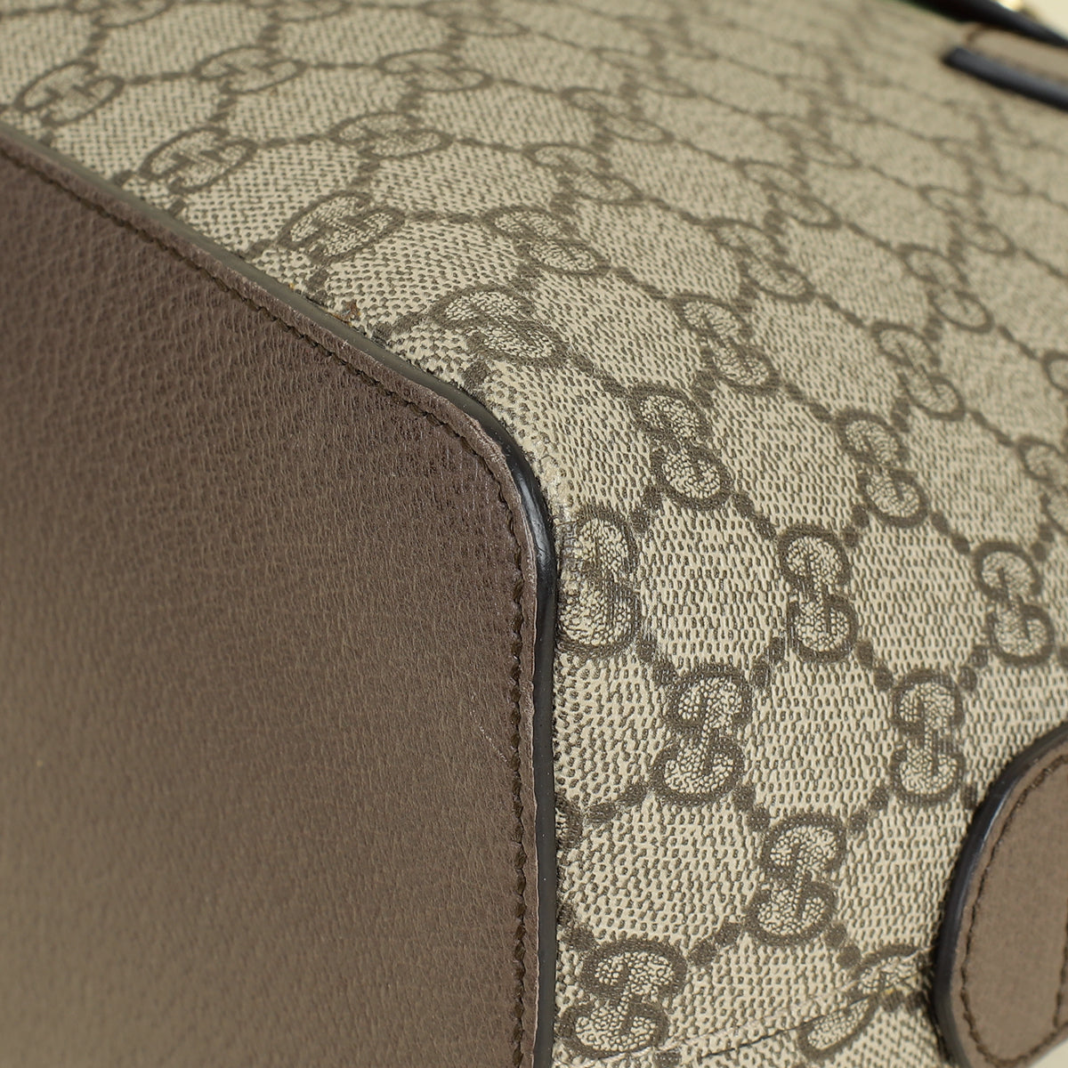 Gucci Bicolor GG Supreme Web Ophidia Top Handle Dome Bag