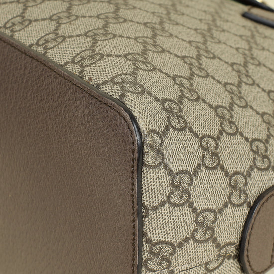 Gucci Bicolor GG Supreme Web Ophidia Top Handle Dome Bag