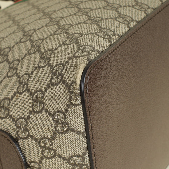 Gucci Bicolor GG Supreme Web Ophidia Top Handle Dome Bag