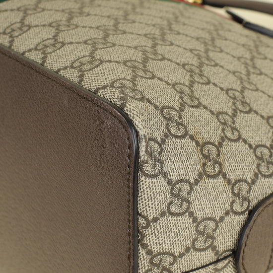 Gucci Bicolor GG Supreme Web Ophidia Top Handle Dome Bag