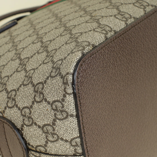 Gucci Bicolor GG Supreme Web Ophidia Top Handle Dome Bag