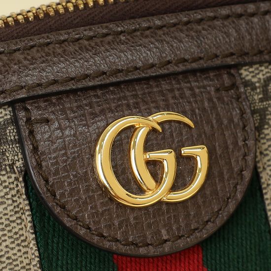 Gucci Bicolor GG Supreme Web Ophidia Top Handle Dome Bag
