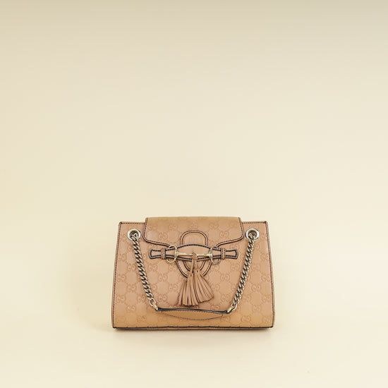 Gucci Beige Guccissima Emily Small Shoulder Bag-Gucci-THE CLOSET