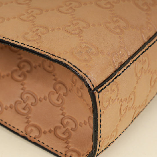 Gucci Beige Guccissima Emily Small Shoulder Bag-Gucci-THE CLOSET